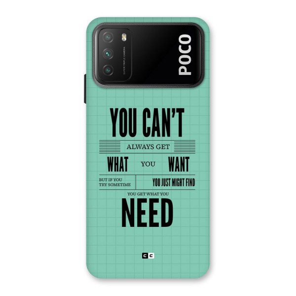 Cant Always Get Back Case for Poco M3
