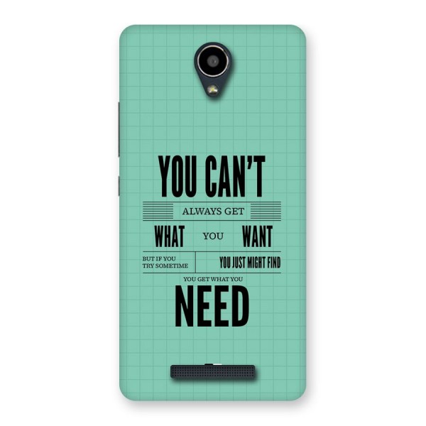 Cant Always Get Back Case for Redmi Note 2