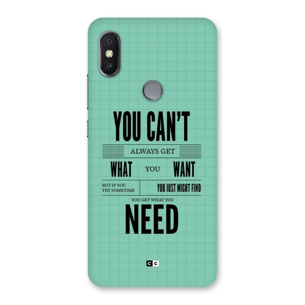 Cant Always Get Back Case for Redmi Y2