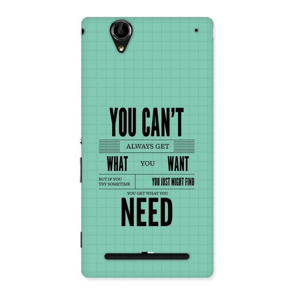 Cant Always Get Back Case for Xperia T2