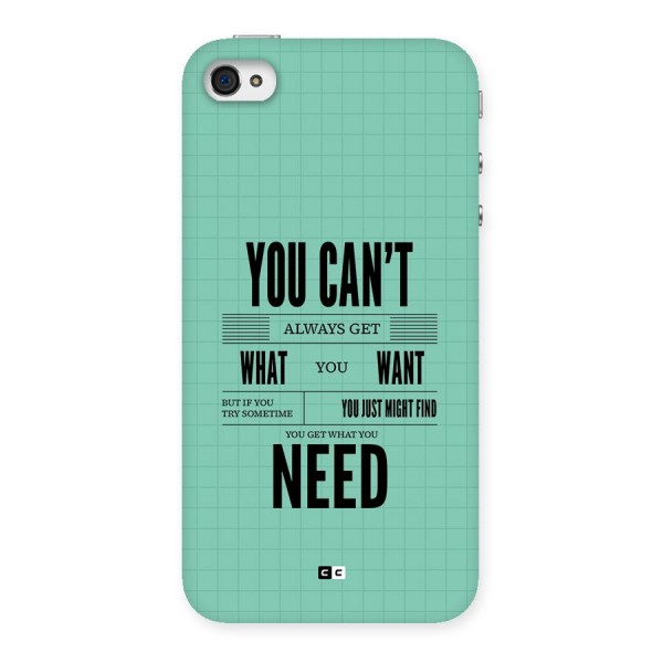 Cant Always Get Back Case for iPhone 4 4s