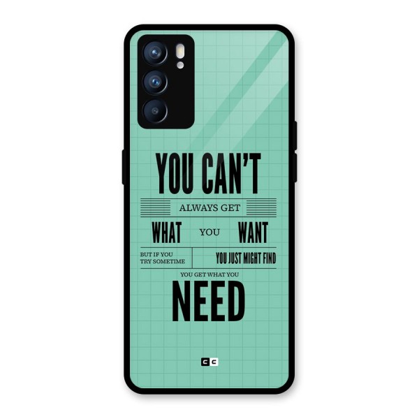 Cant Always Get Glass Back Case for Oppo Reno6 5G