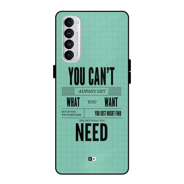 Cant Always Get Metal Back Case for Oppo Reno4 Pro
