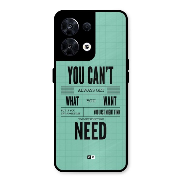 Cant Always Get Metal Back Case for Oppo Reno8 5G