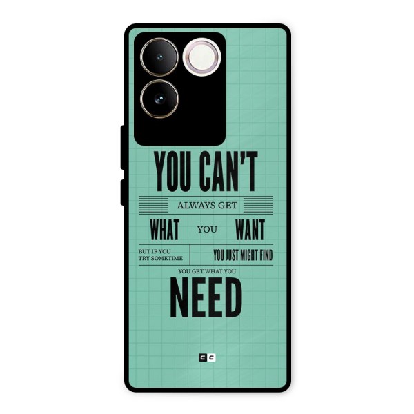 Cant Always Get Metal Back Case for iQOO Z7 Pro