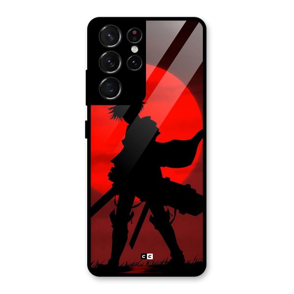 Captain Levi Acramen Glass Back Case for Galaxy S21 Ultra 5G