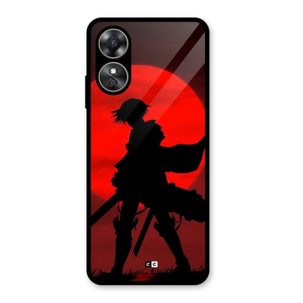 Captain Levi Acramen Glass Back Case for Oppo A17