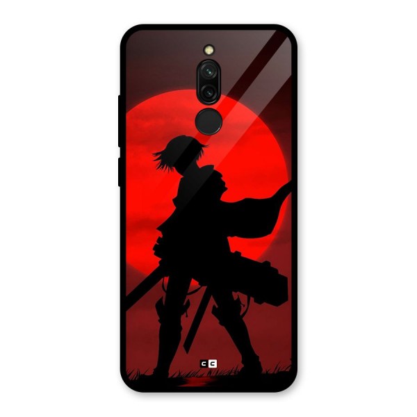 Captain Levi Acramen Glass Back Case for Redmi 8