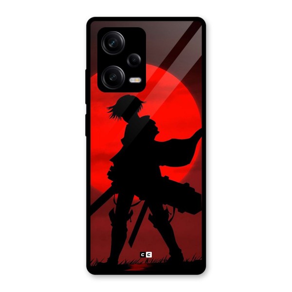 Captain Levi Acramen Glass Back Case for Redmi Note 12 Pro