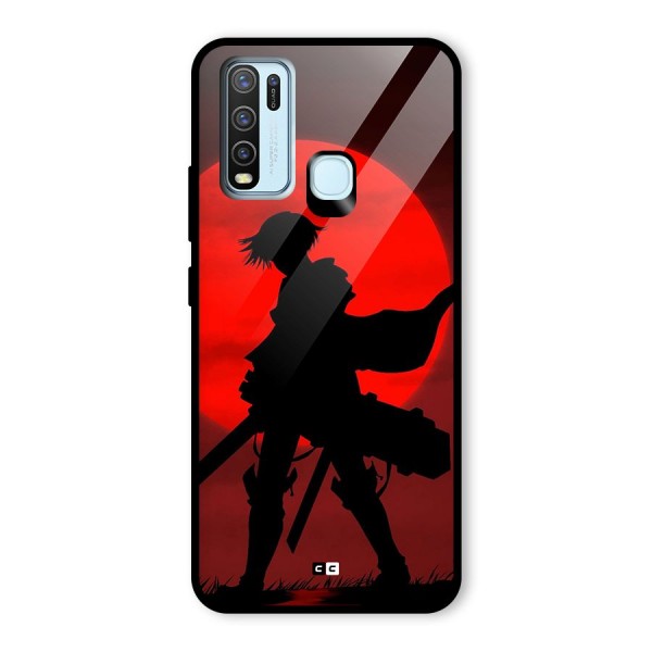 Captain Levi Acramen Glass Back Case for Vivo Y30