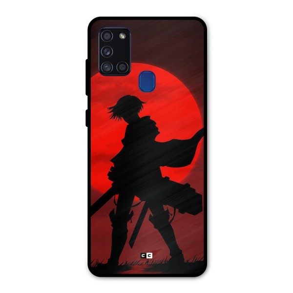 Captain Levi Acramen Metal Back Case for Galaxy A21s