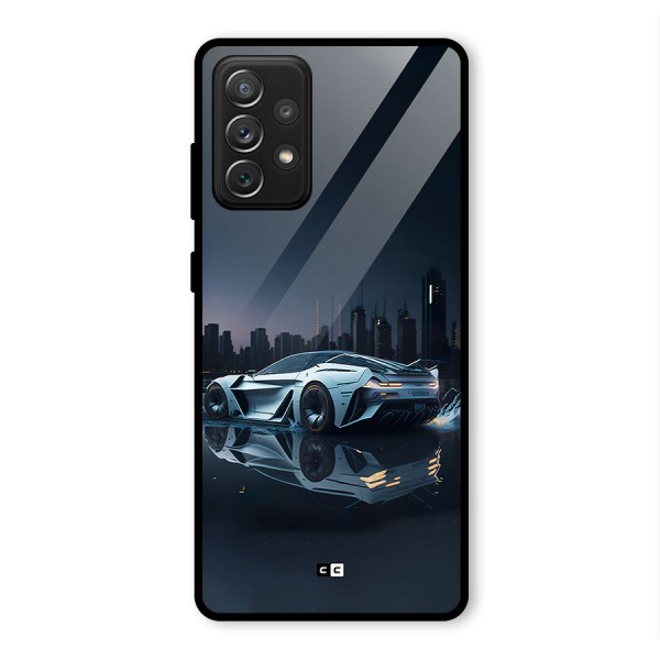 Car of Future Glass Back Case for Galaxy A72
