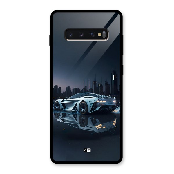 Car of Future Glass Back Case for Galaxy S10 Plus