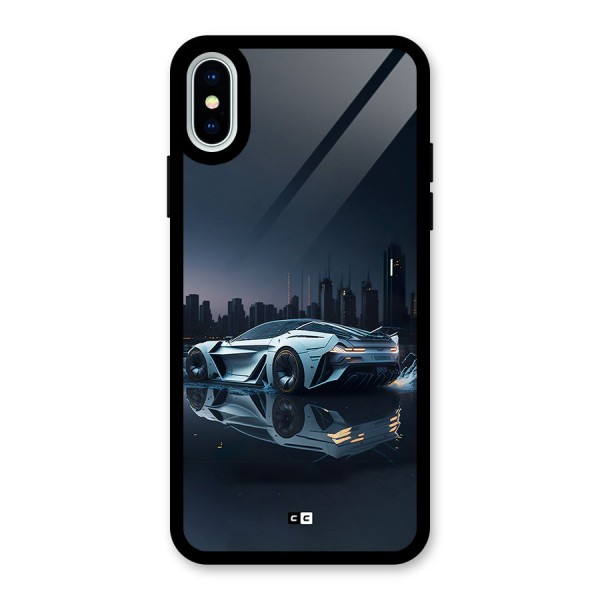 Car of Future Glass Back Case for iPhone X