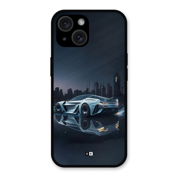 Car of Future Metal Back Case for iPhone 15
