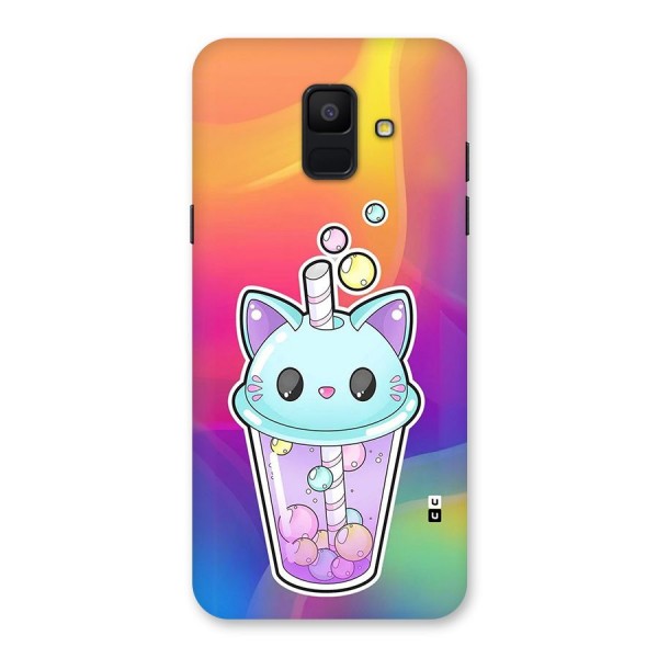 Cat Drink Back Case for Galaxy A6 (2018)