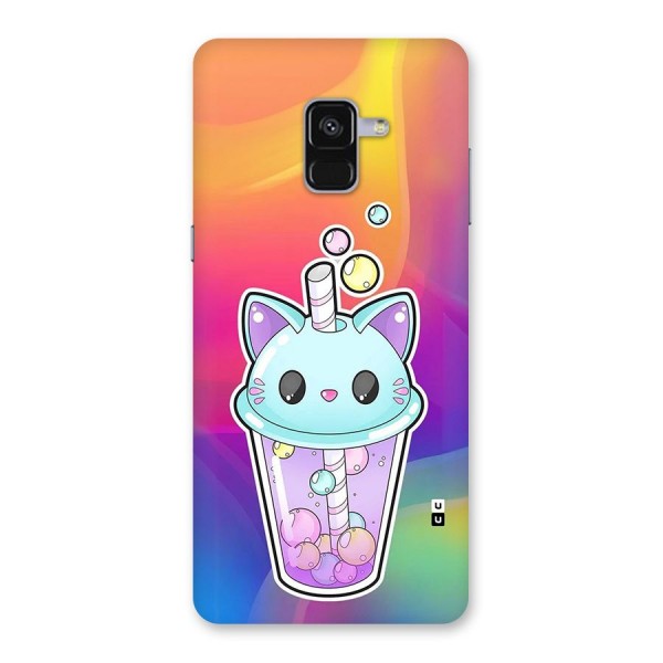 Cat Drink Back Case for Galaxy A8 Plus