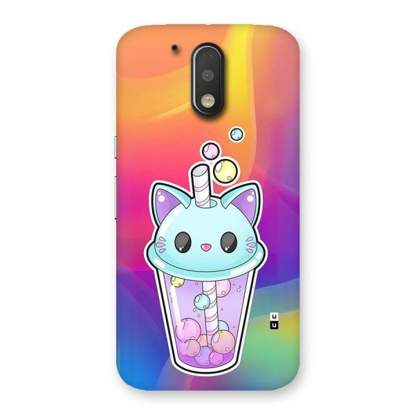 Cat Drink Back Case for Moto G4 Plus