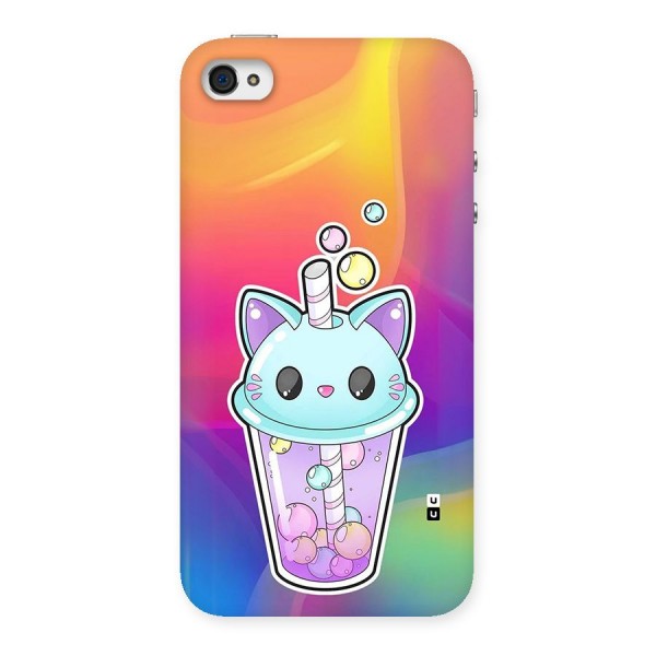 Cat Drink Back Case for iPhone 4 4s