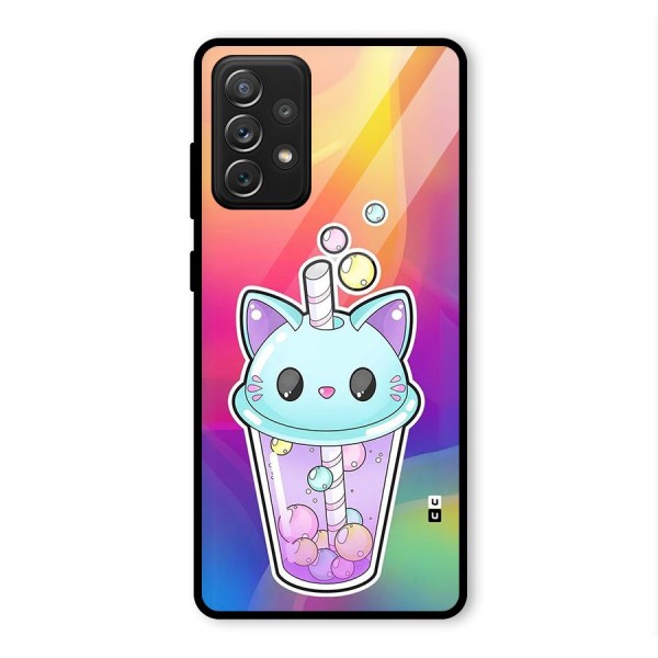 Cat Drink Glass Back Case for Galaxy A72