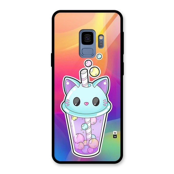 Cat Drink Glass Back Case for Galaxy S9