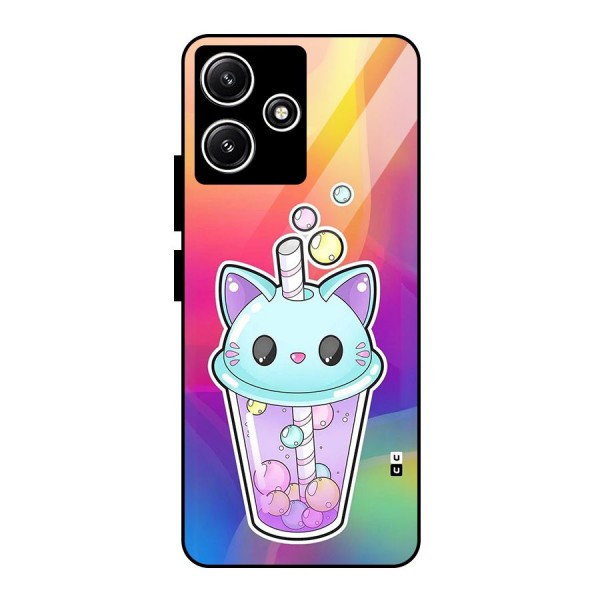 Cat Drink Glass Back Case for Poco M6 Pro