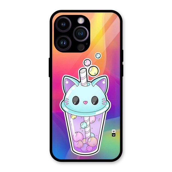 Cat Drink Glass Back Case for iPhone 14 Pro Max
