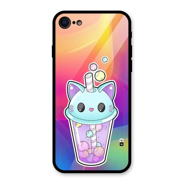 Cat Drink Glass Back Case for iPhone 8