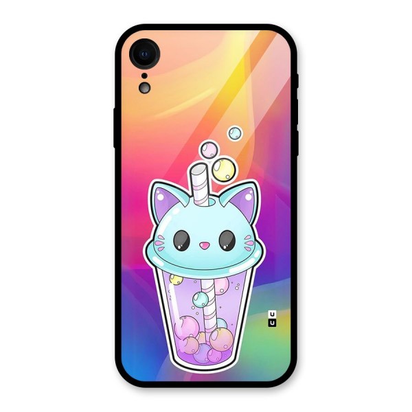 Cat Drink Glass Back Case for iPhone XR