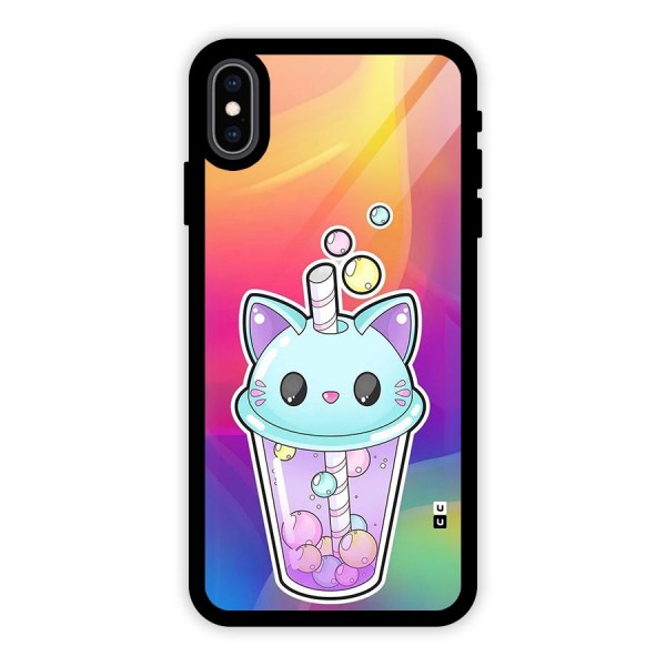 Cat Drink Glass Back Case for iPhone XS Max