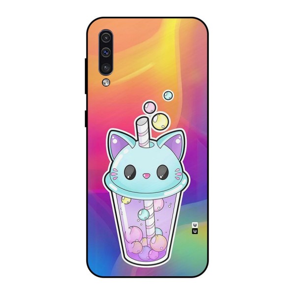 Cat Drink Metal Back Case for Galaxy A30s