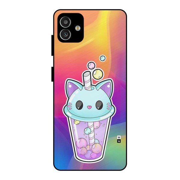 Cat Drink Metal Back Case for Galaxy M13 5G