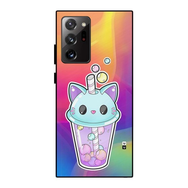 Cat Drink Metal Back Case for Galaxy Note 20 Ultra 5G