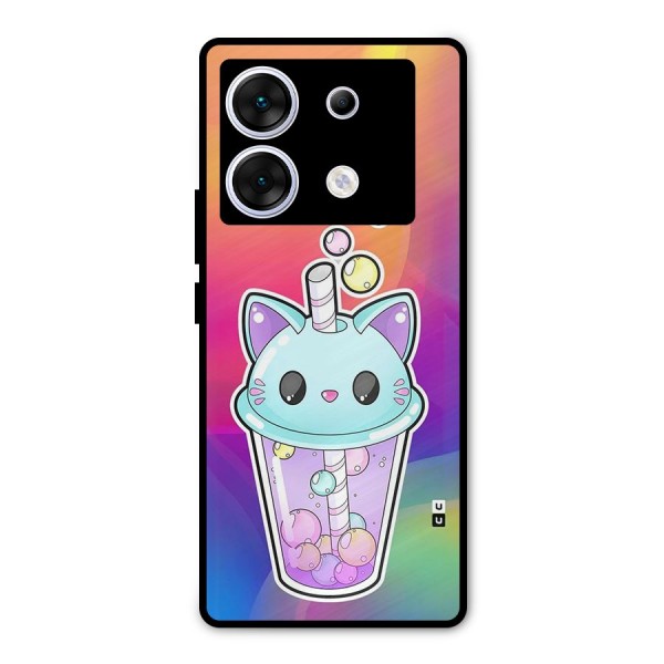 Cat Drink Metal Back Case for Infinix Zero 30 5G