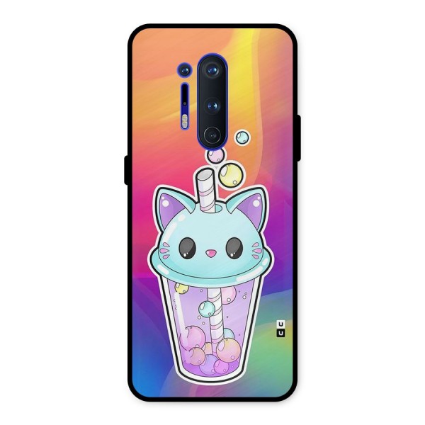 Cat Drink Metal Back Case for OnePlus 8 Pro
