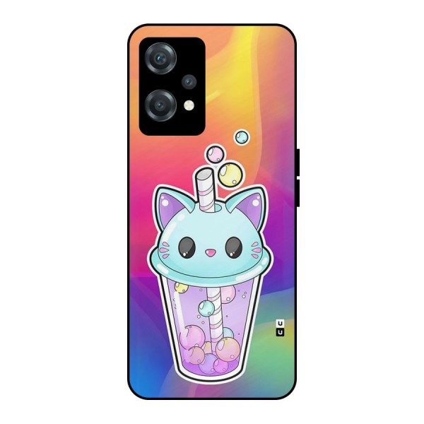 Cat Drink Metal Back Case for OnePlus Nord CE 2 Lite 5G
