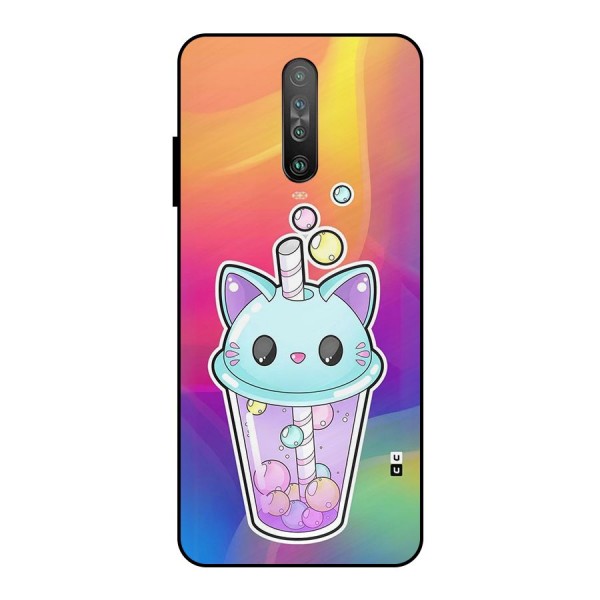 Cat Drink Metal Back Case for Poco X2