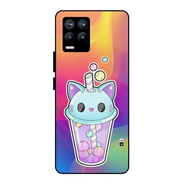 Cat Drink Metal Back Case for Realme 8 Pro