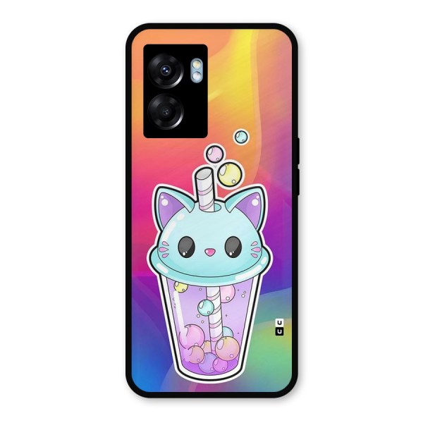 Cat Drink Metal Back Case for Realme Narzo 50 5G