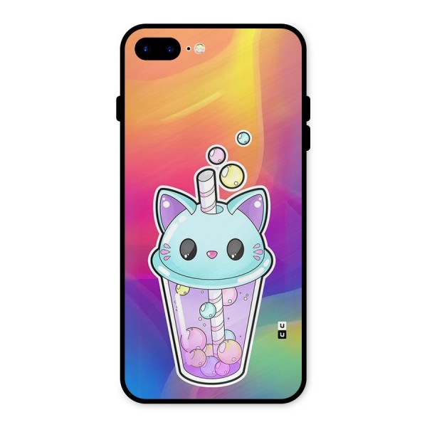 Cat Drink Metal Back Case for iPhone 8 Plus