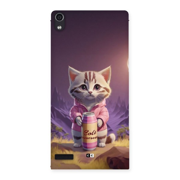 Cat Holding Can Back Case for Ascend P6
