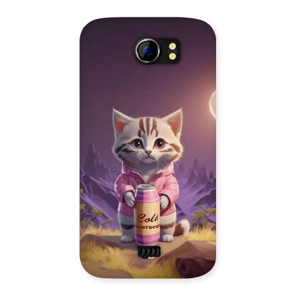 Cat Holding Can Back Case for Canvas 2 A110