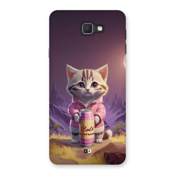 Cat Holding Can Back Case for Galaxy On7 2016