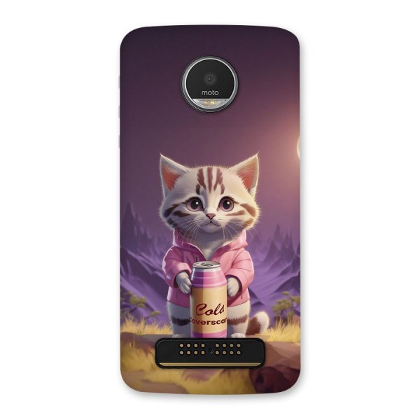 Cat Holding Can Back Case for Moto Z Play