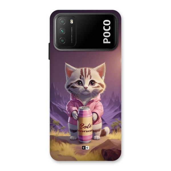 Cat Holding Can Back Case for Poco M3