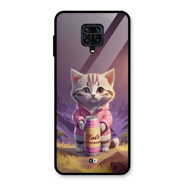 Cat Holding Can Glass Back Case for Poco M2 Pro