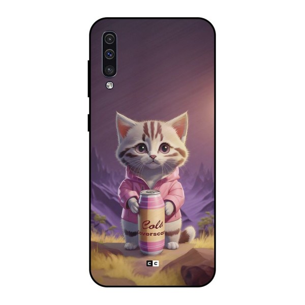 Cat Holding Can Metal Back Case for Galaxy A30s