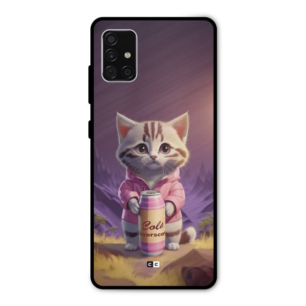 Cat Holding Can Metal Back Case for Galaxy A51