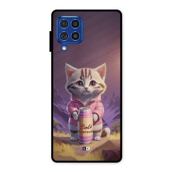Cat Holding Can Metal Back Case for Galaxy F62