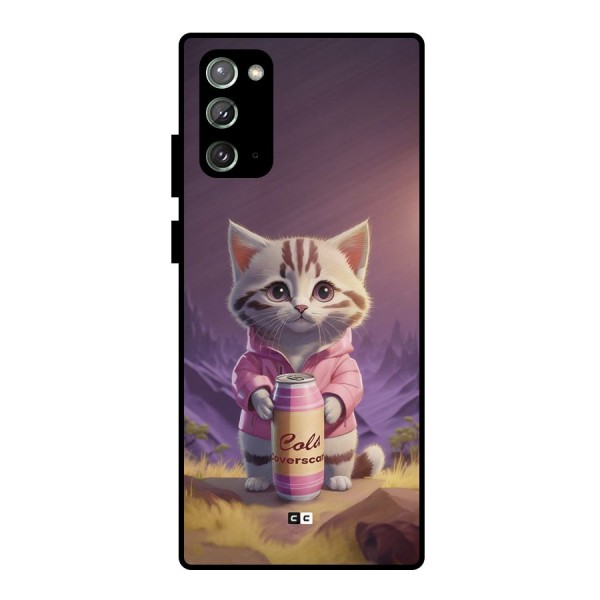 Cat Holding Can Metal Back Case for Galaxy Note 20